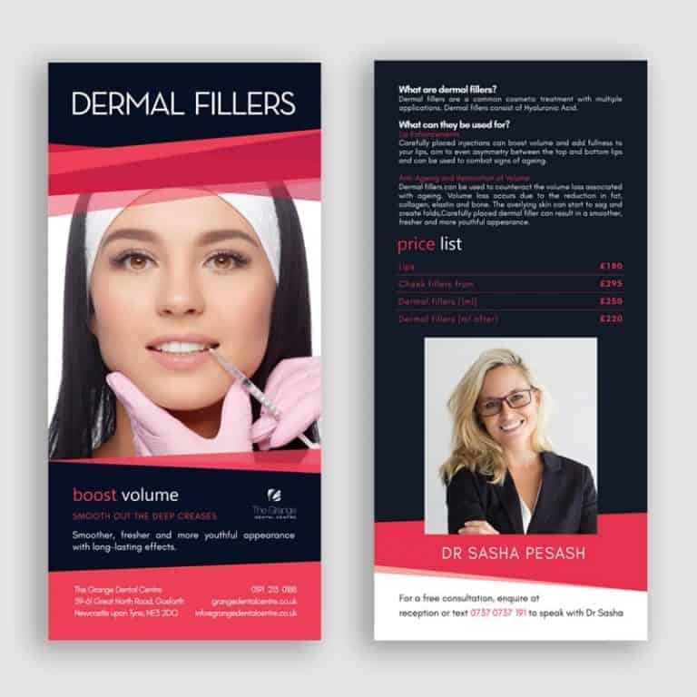 DL, double sided leaflet graphic design