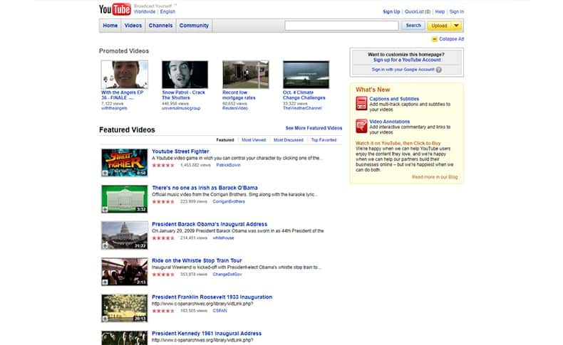 YouTube 2009