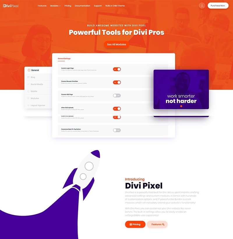 Divi Pixel Plugin for for WordPress Home Page