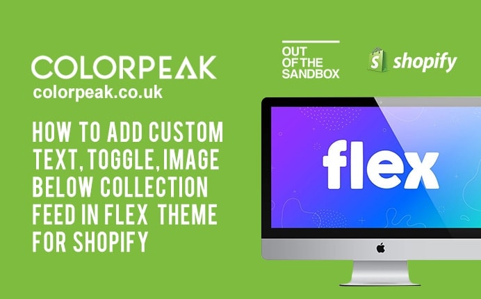 How to add text below Collection in Shopify Flex Theme by Out of the Sandbox?