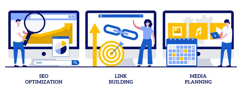 SEO optimisation link building and content planning
