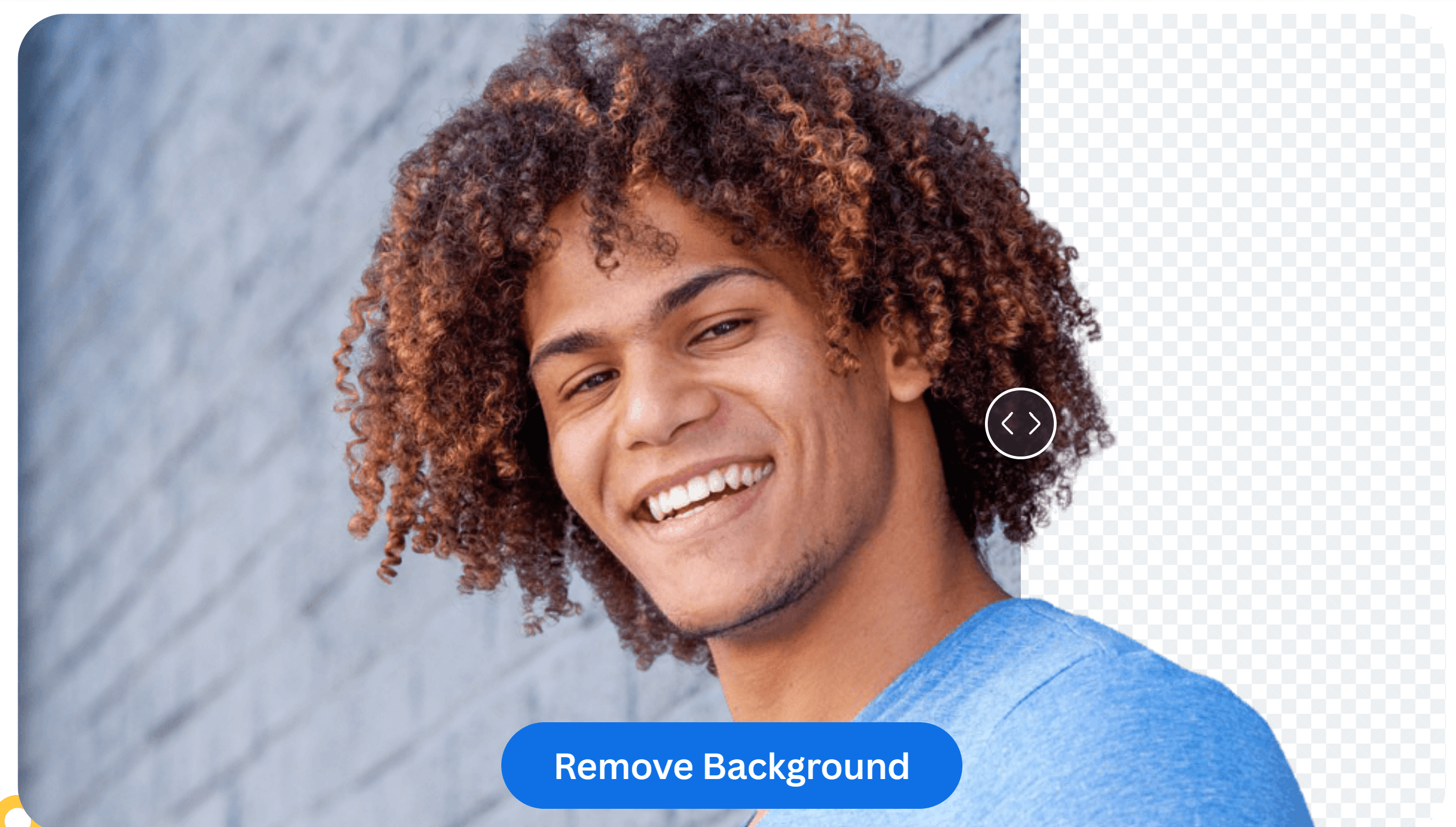 Remove.bg example with man