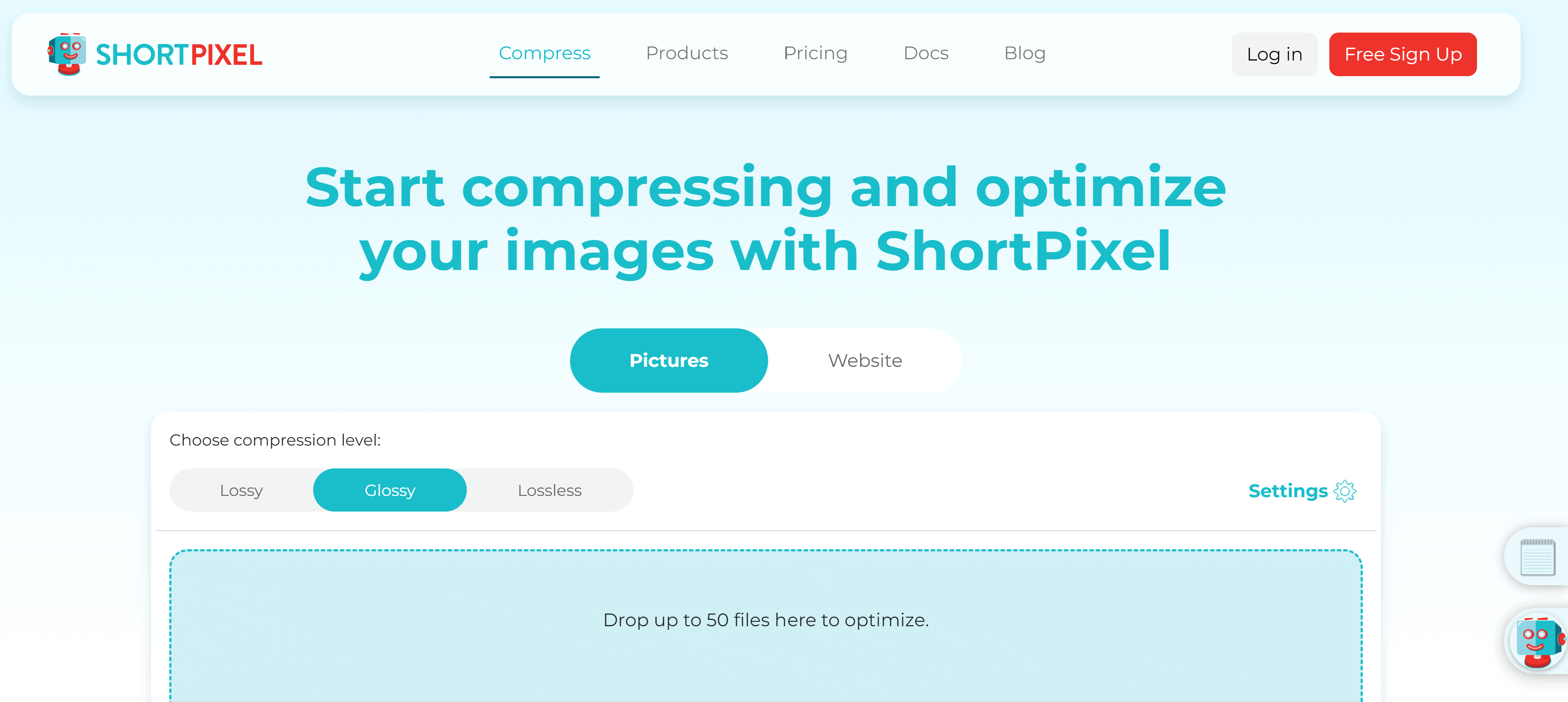 short pixel image optimisation tool